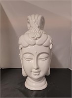 13" Ceramic Buddha Bust w/Gloss Finish