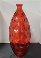 Large Red Thumbprint Vase