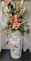 Large Asian Vase with Flowers