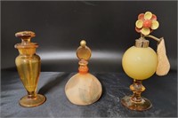 3 Vtg Perfume Bottles