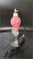 Vtg Blown Glass Pink Perfume Bottle