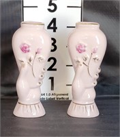 Vtg Mini Figural Bud Vases - Japan