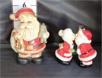 Santa Claus Bank and Salt and Pepper Shakers