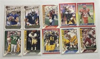 10 NFL Sports Cards - All Rookies