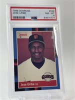 1988 Donruss Jose Uribe #559 Error Card PSA 8 Pop1