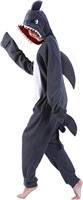dressfan Unisex Animal Grey Shark Costume Onesie