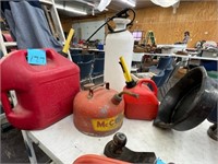 Sprayer, gas can, oil pan