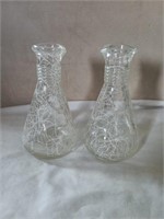 Pair of Art Glass Carafes/Beakers