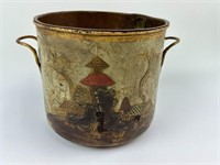 Antique French Chinoiserie Cache Copper Pot