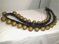 Vintage 7ft Double Graduated Brass Sleigh Bells