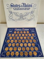 1969 Shell Oil 50 State Bronze Collectors Coin Set