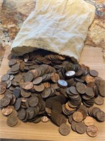 Bag Of Approx 500 Pre 1982 Copper Cents