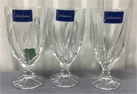 3 NORITAKE CRYSTAL GLASSES