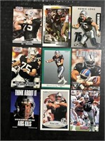LOT OF (9) MISCELLANEOUS HOWIE LONG FOOTBALL CARDS