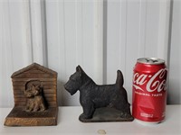 3 Scottish Terrier bookends 1 silhouette