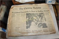 THE EVENING BULLETIN PRESIDENT KENNEDY SHOT PAPER