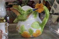 CERAMIC HUMMINGBIRD PITCHER