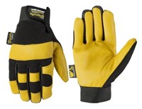 3pk Sz Med Men's leather work gloves