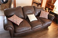 Leather Hancock & Moore 3-Cushion Sofa
