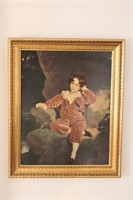 Framed Vintage Style Print of Boy (Rembrant Style)