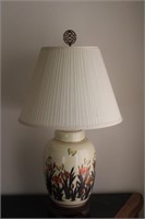 Large Decorator Table Lamp with Flower/Leaf Motif