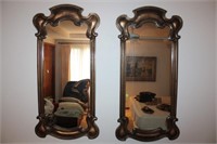 Pair of Gold Decorator Wall Mirrors
