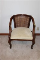 Wooden Arm Chair with Cane Back