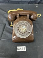 Brown Rotary Dial Phone