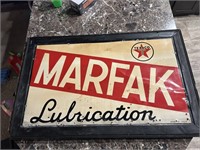1947 Texaco Marfak Lubrication Sign