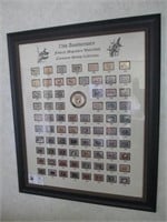 Framed Ducks Unlimited 75th Ann Cloisonne Stamps