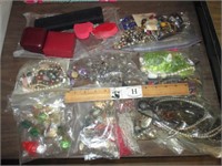 Bags of Costume Jewelry & Beads