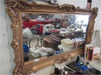 Large Heavy Gold Framed Mirror