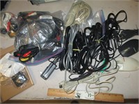 Lot of Misc Cords & Computer Parts