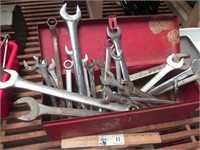 Metal Toolbox w/ Large Wrenches