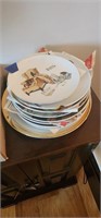 Lot of 10 Norman Rockwell collector plates