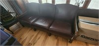 NICE Leather & Wood Ethan Allen Couch in great