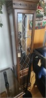 Vintage curio cabinet with glass doors & Snelves