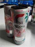 MSRP $7 3 Cans Celsius Energy Drink Peach Vibe
