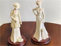 pair of Lady figurines by Pucci - 11" tall