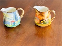 2  hand painted 3" tall Nippon pitchers  ( A6)
