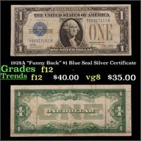 1928A "Funny Back" $1 Blue Seal Silver Certificate