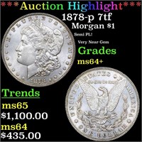 ***Auction Highlight*** 1878-p 7tf Morgan Dollar $