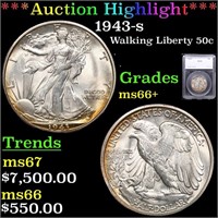 ***Auction Highlight*** 1943-s Walking Liberty Hal