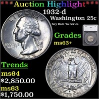 ***Auction Highlight*** 1932-d Washington Quarter