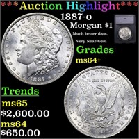 ***Auction Highlight*** 1887-o Morgan Dollar $1 Gr
