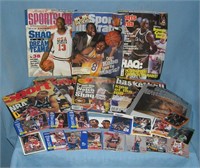 Vintage basketball collectibles includes cards and