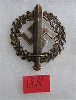 German SA sports badge bronze color WWII style
