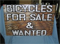 Bicycles for sale and wanted retro style advertisi