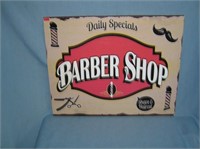 Barber shop retro style advertising sign