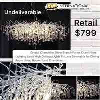 Crystal Silver Branch Forest Chandelier -see notes
